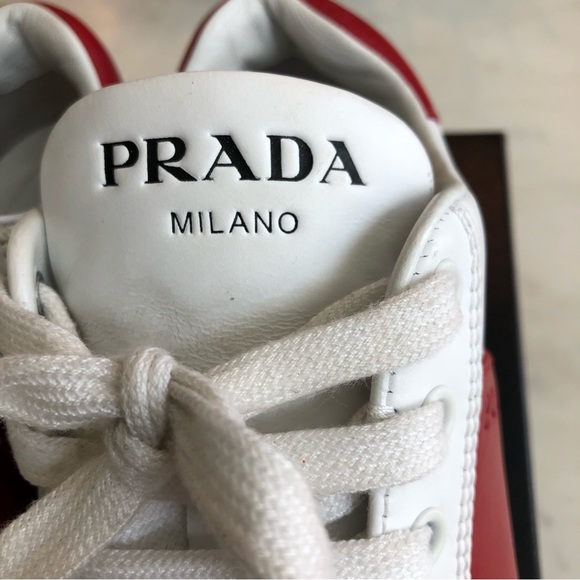 Prada Sneaker Red and white size 37.5 - Picture 4 of 14